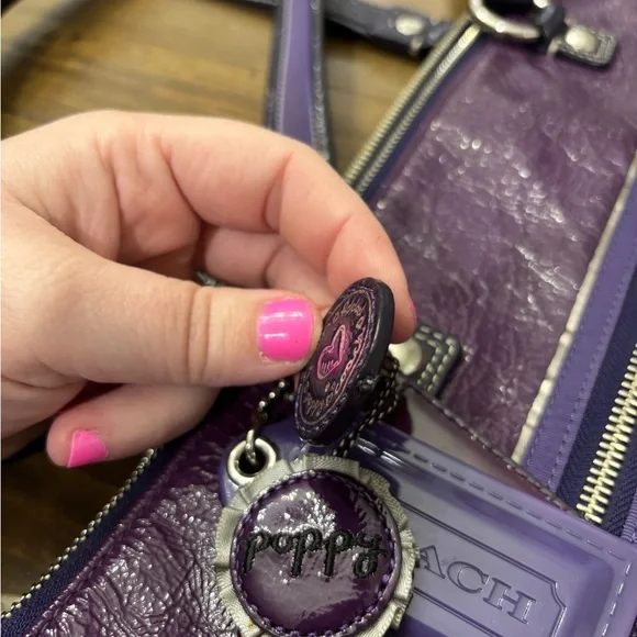 Coach Poppy Tartan Plaid Glam Tote Bag - Picture 15 of 15